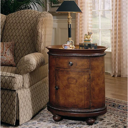 Oval Map Accent Table